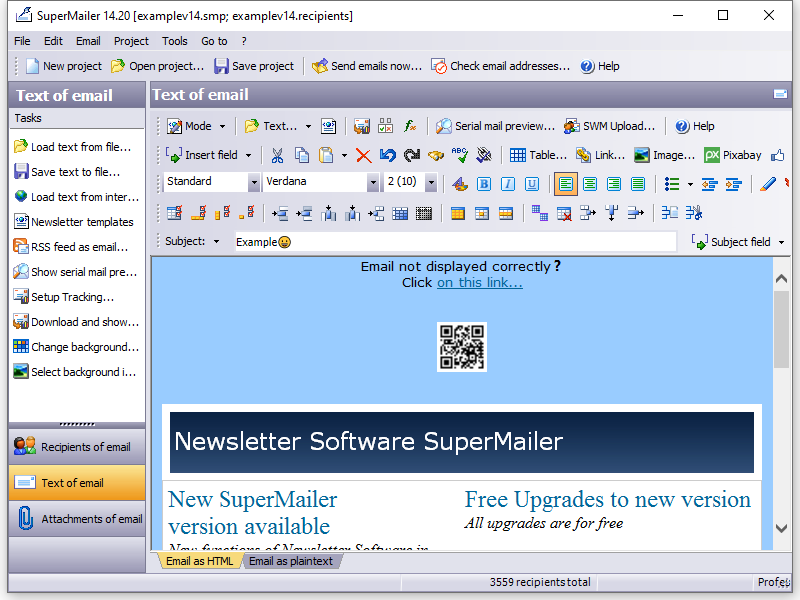 Newsletter Software SuperMailer 12.01