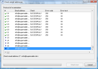 Newsletter Tool Newsletter Software SuperMailer - Email address testing